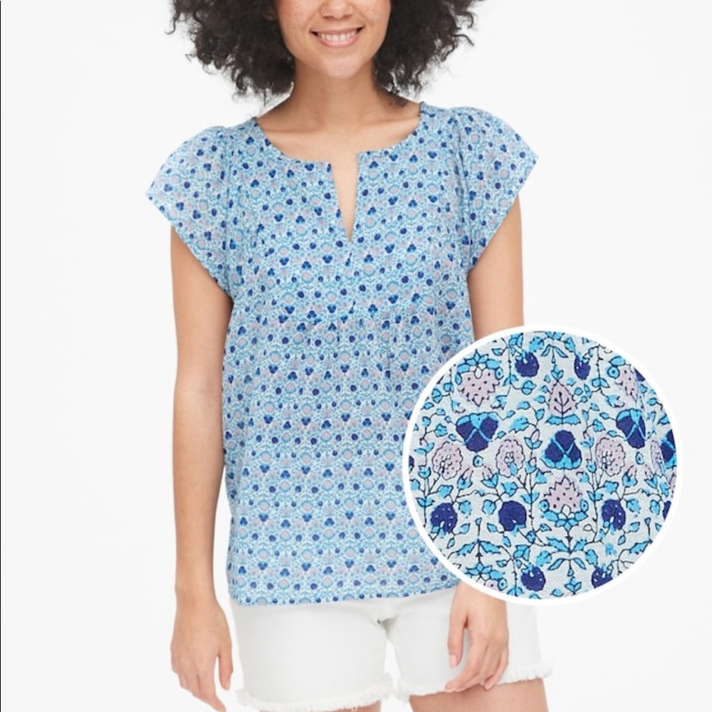 Gap Bib-Front Print Flutter Sleeve Too - image 1